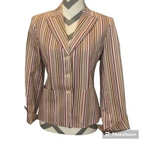 Anne Klein striped blazer size 8 P